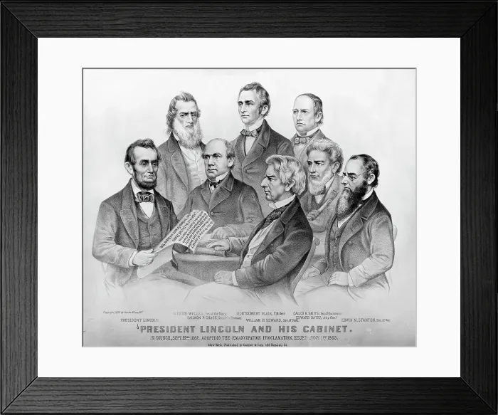 Framed Print : Abraham Lincoln And His Cabinet