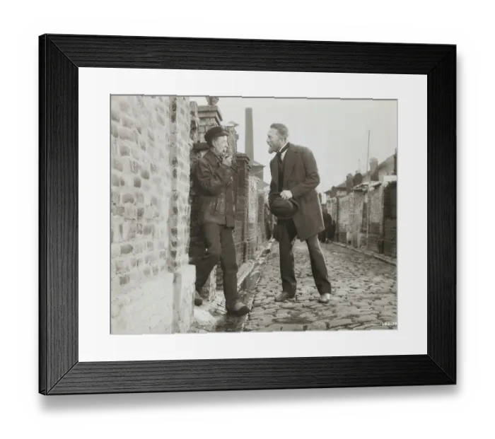 Framed Print : Kirk Douglas Portraying Vincent Van Gogh Standing in Street with Film Star Framed Print : Kirk Douglas Portraying Vincent Van Gogh Standing in Street with Film Star
