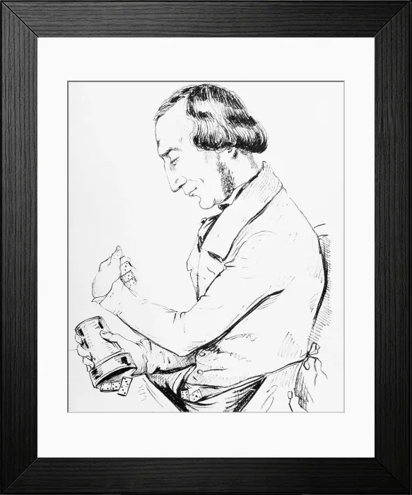 Framed Print : Portrait of Magician Robert Houdin Framed Print : Portrait of Magician Robert Houdin