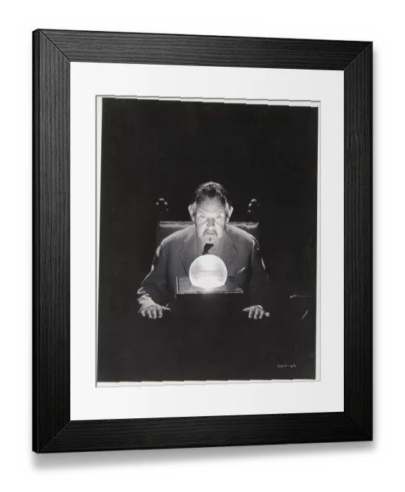 Framed Print : Charlie Chan (Sidney Toler) Gazing into Crystal Ball Framed Print : Charlie Chan (Sidney Toler) Gazing into Crystal Ball
