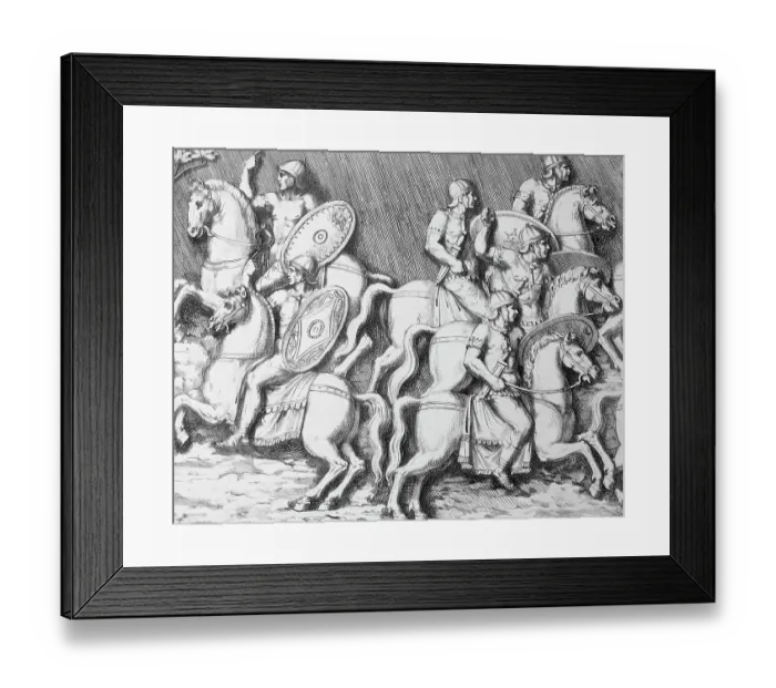 Framed Print : Trajan Leading His Cavalry on Horseback Framed Print : Trajan Leading His Cavalry on Horseback