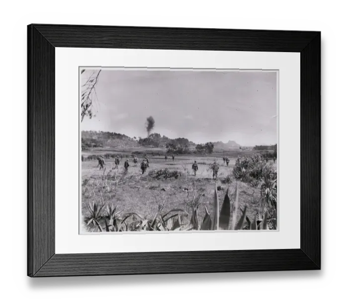 Framed Print : Soldiers Marching Across Field Framed Print : Soldiers Marching Across Field