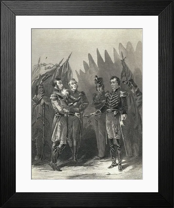 Framed Print : William Hull Surrenders Detroit 1812 Framed Print : William Hull Surrenders Detroit 1812