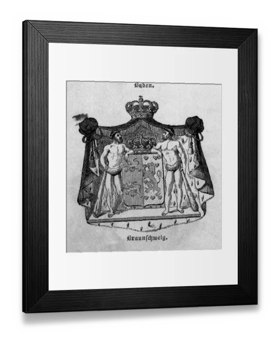Framed Print : Coat of Arms for a German State Framed Print : Coat of Arms for a German State