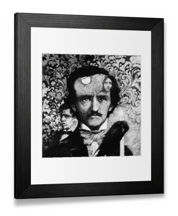 Framed Print : Portrait of Edgar Allan Poe Framed Print : Portrait of Edgar Allan Poe