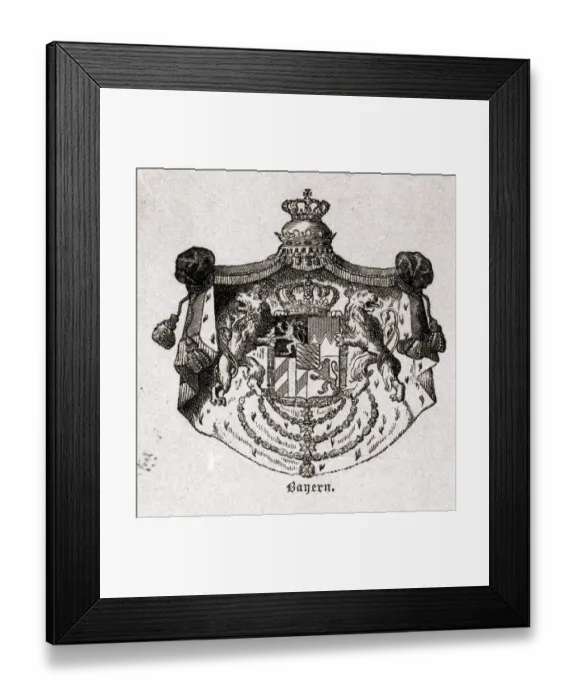 Framed Print : Coat of Arms for a German State Framed Print : Coat of Arms for a German State
