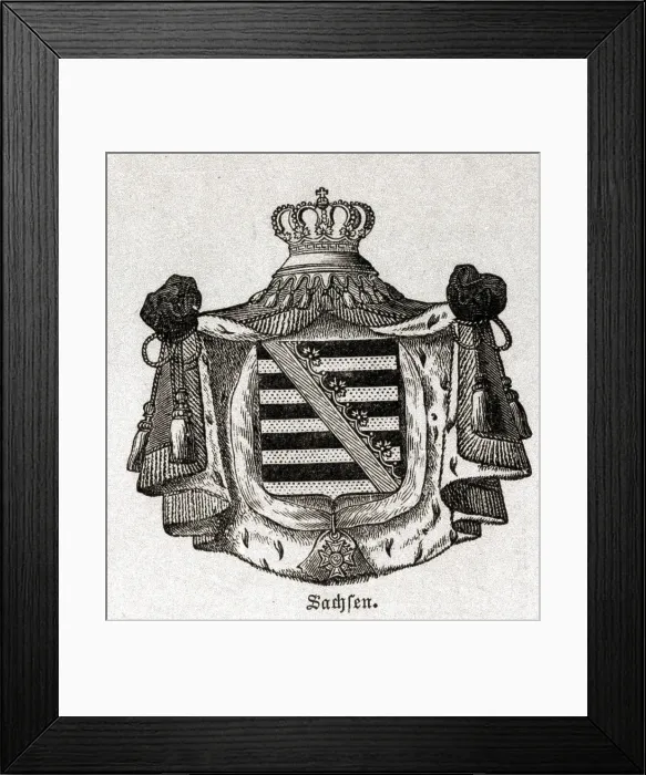 Framed Print : Coat of Arms for a German State Framed Print : Coat of Arms for a German State