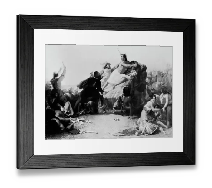 Framed Print : Pizarro Seizing the Inca of Peru Framed Print : Pizarro Seizing the Inca of Peru