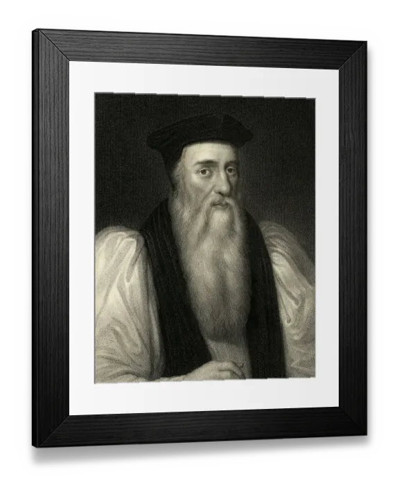 Framed Print : Thomas Cranmer with Long Beard Framed Print : Thomas Cranmer with Long Beard