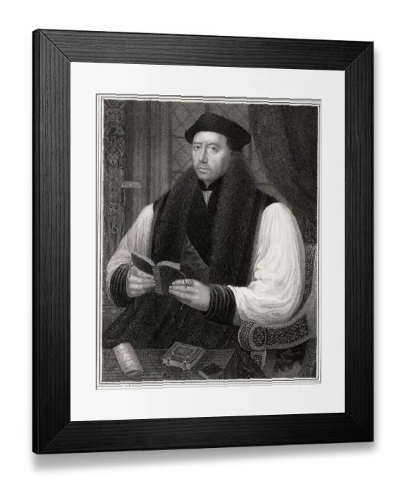 Framed Print : Thomas Cranmer Holding a Book Framed Print : Thomas Cranmer Holding a Book