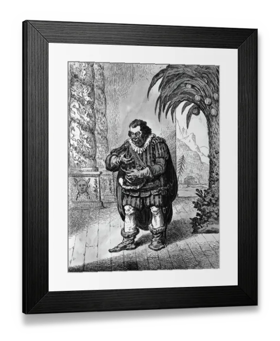 Framed Print : Francisco Pizzaro Gloating Over Gold