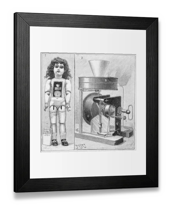 Framed Print : Edison's Talking Doll
