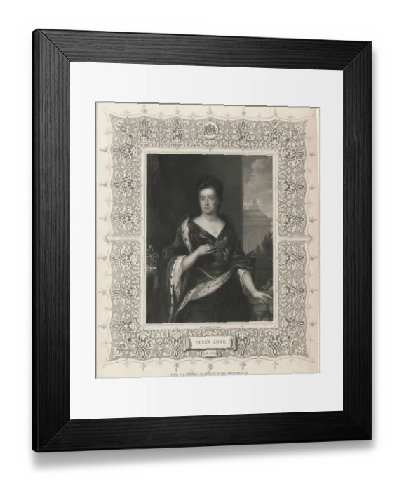 Framed Print : Drawing of Queen Anne on Balcony Framed Print : Drawing of Queen Anne on Balcony