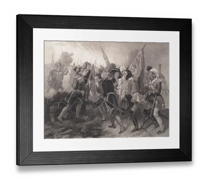 Framed Print : Painting of Death Scene for General James Wolfe Framed Print : Painting of Death Scene for General James Wolfe