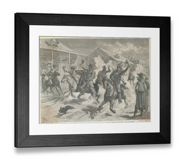 Framed Print : Native Americans Displaying Scalps Framed Print : Native Americans Displaying Scalps