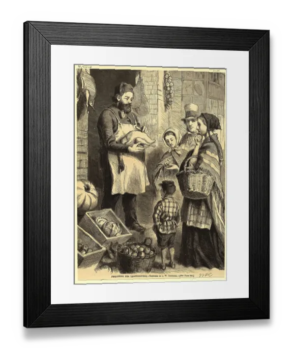 Framed Print : Preparing for Thanksgiving by John Whetton Ehninger Framed Print : Preparing for Thanksgiving by John Whetton Ehninger