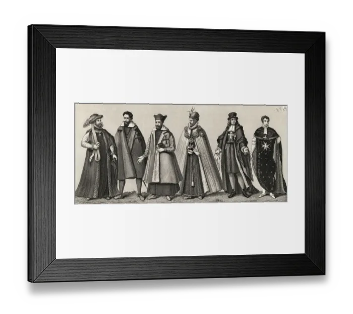 Framed Print : Engraving of Grand Master Knights of Malta Framed Print : Engraving of Grand Master Knights of Malta