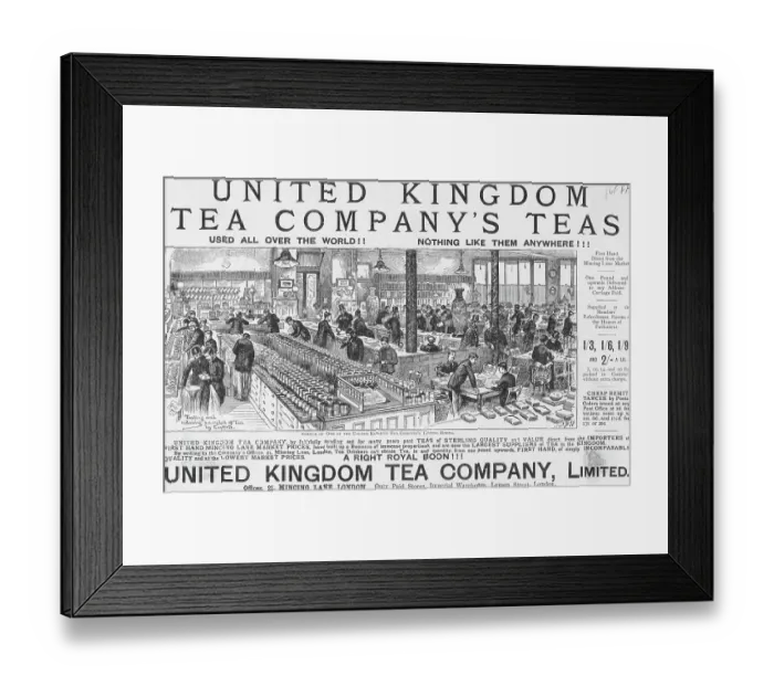 Framed Print : Tea Company Advertisement