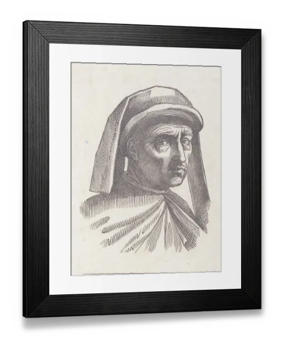 Framed Print : Portrait of Burchiello Framed Print : Portrait of Burchiello