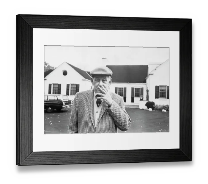Framed Print : Portrait of John O'Hara Smoking Cigarette Framed Print : Portrait of John O'Hara Smoking Cigarette
