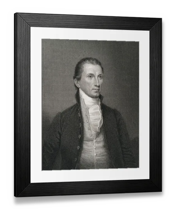 Framed Print : Portrait of James Monroe by Asher Brown Durand after John Vanderlyn