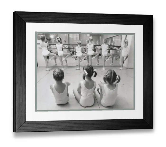Framed Print : Girls Watching Classmates Exercising at Bar Framed Print : Girls Watching Classmates Exercising at Bar