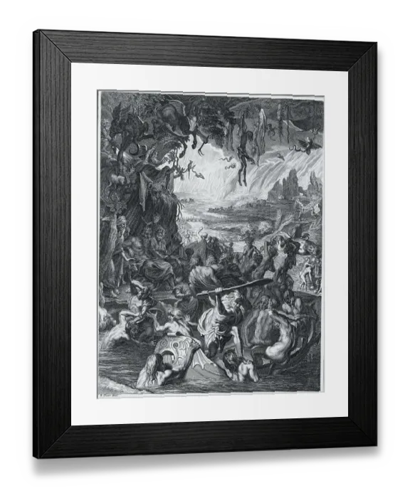 Framed Print : Drawing Depicting Occupants of Hell