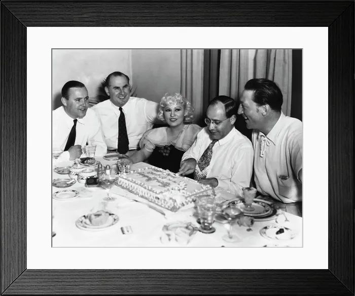 Framed Print : Mae West and Manager Cutting Cake Framed Print : Mae West and Manager Cutting Cake