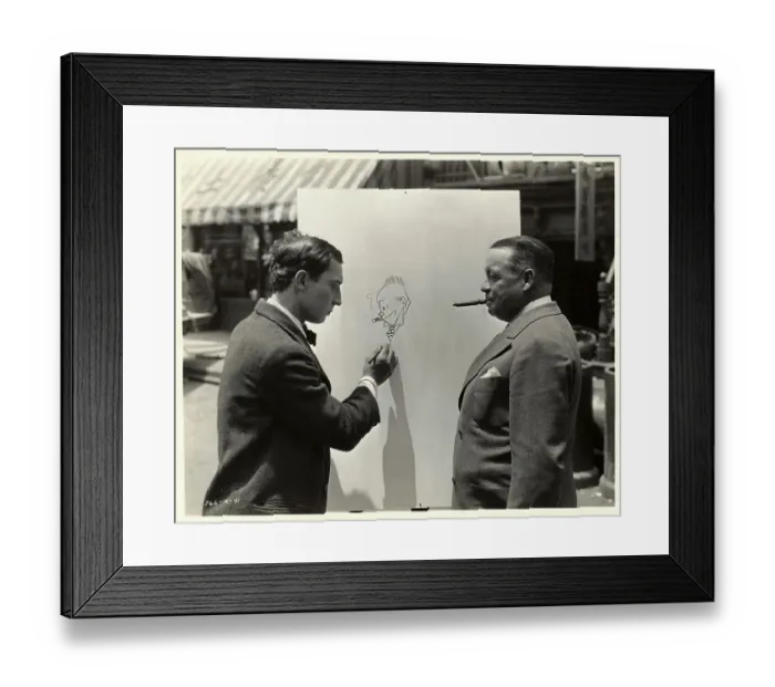 Framed Print : Buster Keaton Drawing George McManus Framed Print : Buster Keaton Drawing George McManus