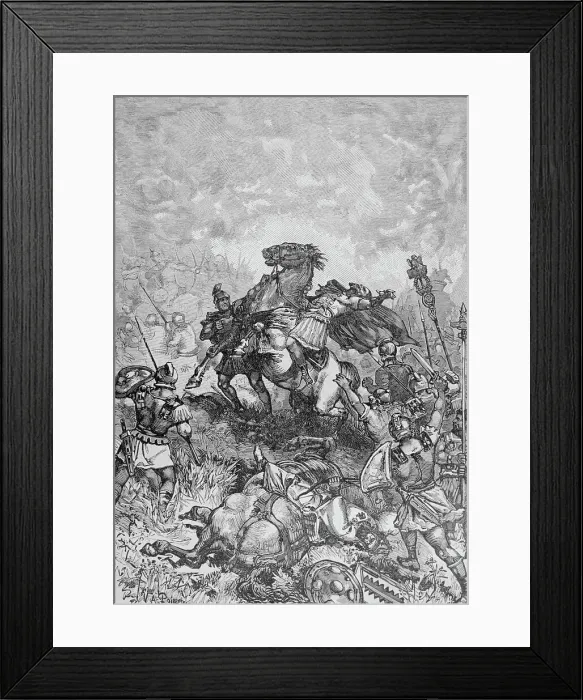 Framed Print : War Scene in Killing of Julian the Apostate Framed Print : War Scene in Killing of Julian the Apostate