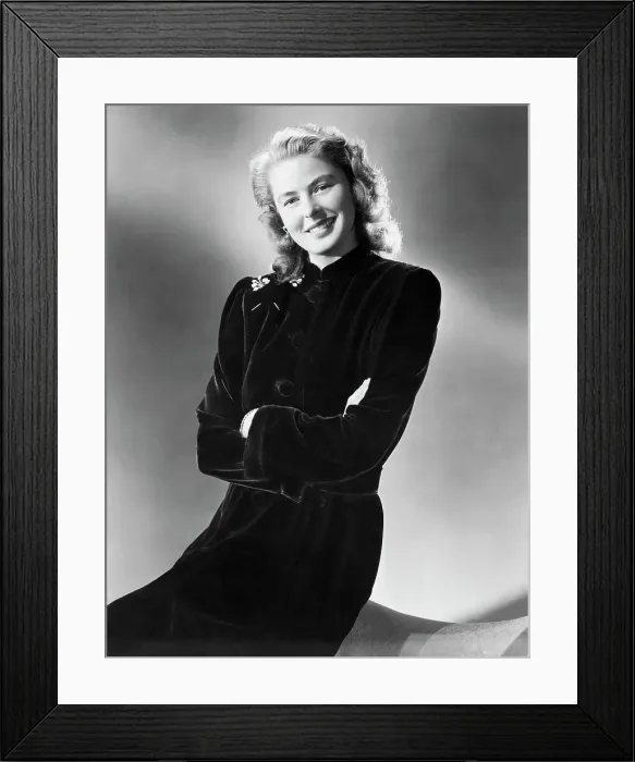 Framed Print : Portrait of Ingrid Bergman Smiling Framed Print : Portrait of Ingrid Bergman Smiling