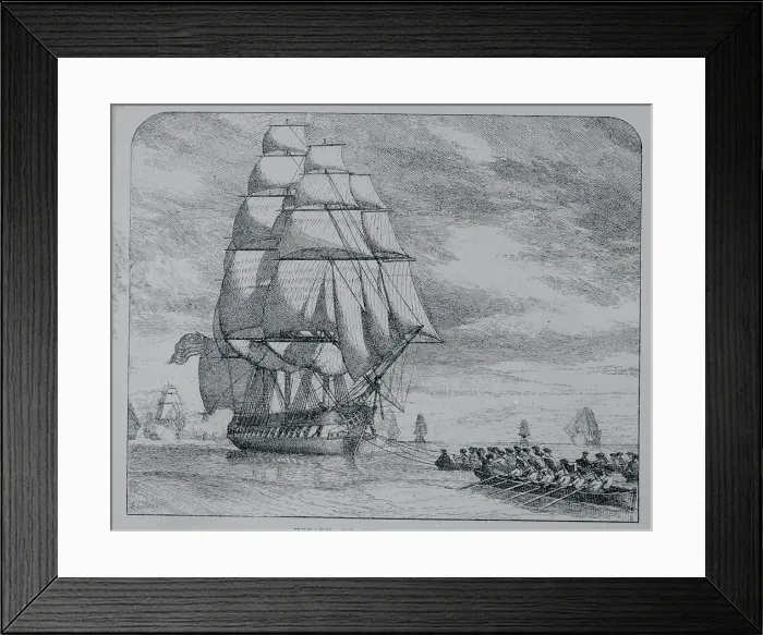 Framed Print : Constitution Ship Sailing Away Framed Print : Constitution Ship Sailing Away