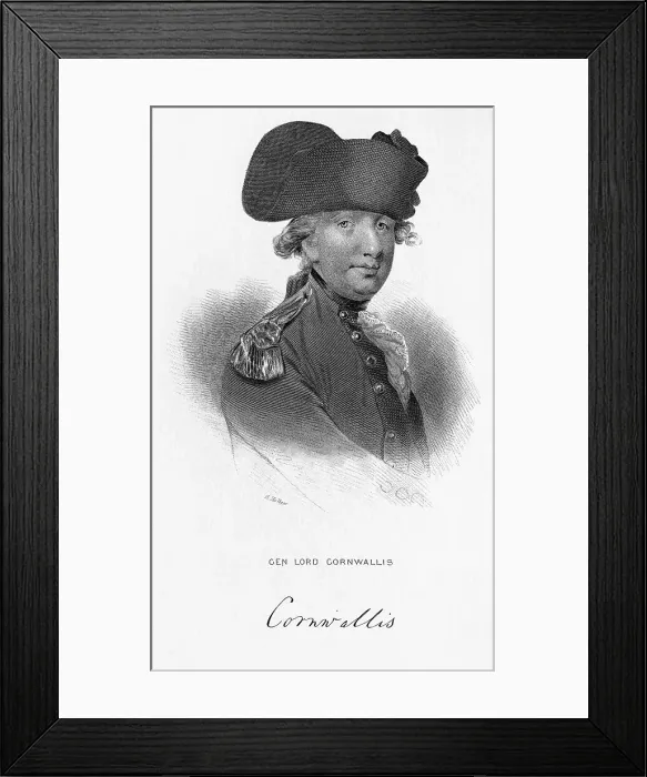 Framed Print : British Major General Charles Cornwallis Framed Print : British Major General Charles Cornwallis