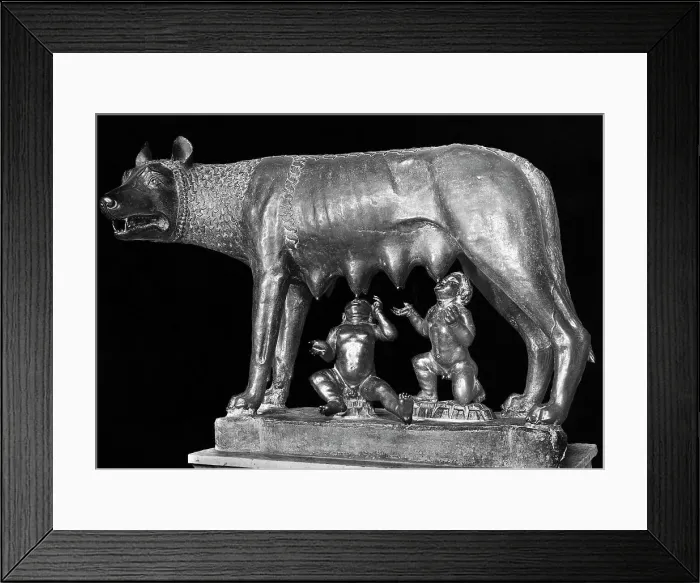 Framed Print : She-Wolf. ORIGINAL CAPTION READS: Picture shows Romulus Framed Print : She-Wolf. ORIGINAL CAPTION READS: Picture shows Romulus