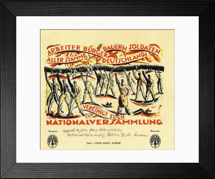 Framed Print : German Post Wwii Poster / Armies Marching