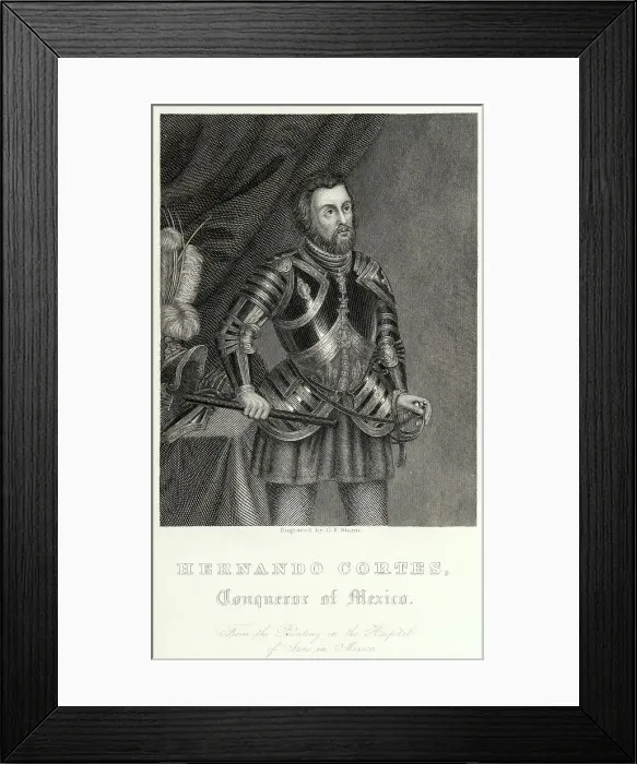 Framed Print : Hernando Cortez, Conqueror of Mexico Print Framed Print : Hernando Cortez, Conqueror of Mexico Print