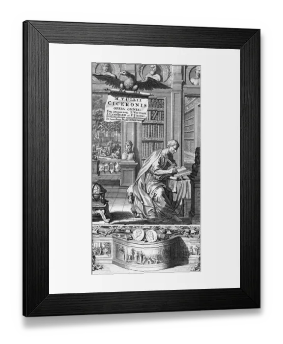 Framed Print : M. Tullii Ciceronis Opera Omnia Engraving Framed Print : M. Tullii Ciceronis Opera Omnia Engraving
