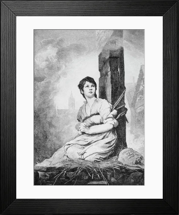 Framed Print : Martyr Joan of Arc After Her Capture Framed Print : Martyr Joan of Arc After Her Capture