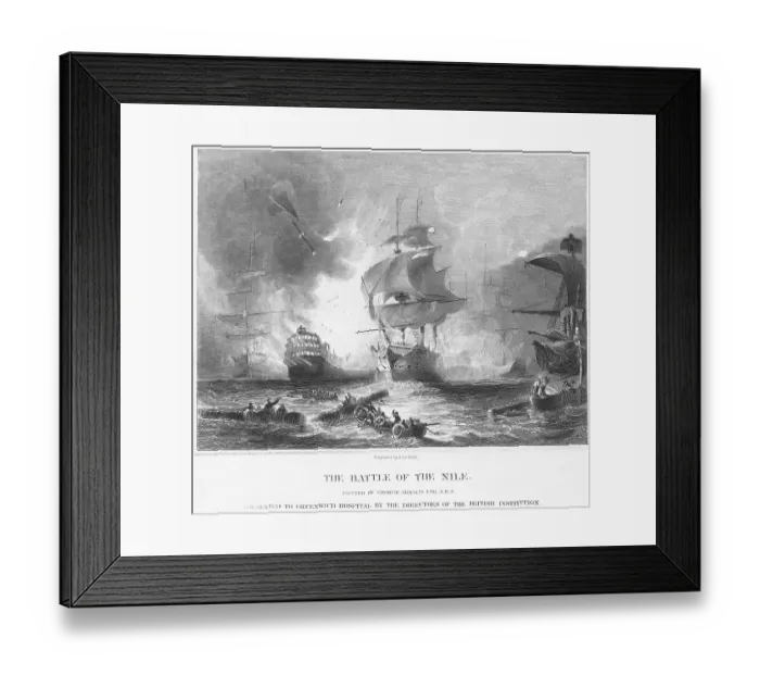 Framed Print : Engraving of the Battle of the Nile Framed Print : Engraving of the Battle of the Nile