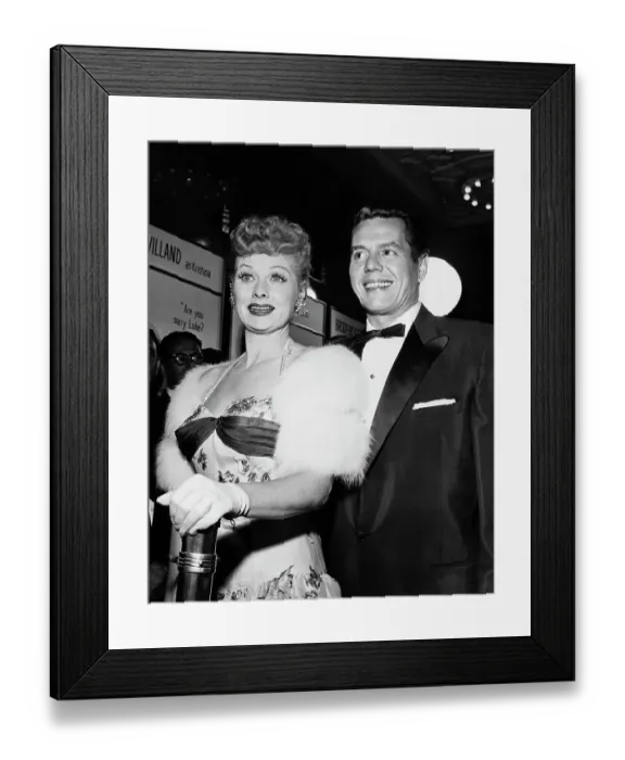 Framed Print : Actress Lucille Ball Posing in Formal Attire With Husband Desi Arnaz Framed Print : Actress Lucille Ball Posing in Formal Attire With Husband Desi Arnaz