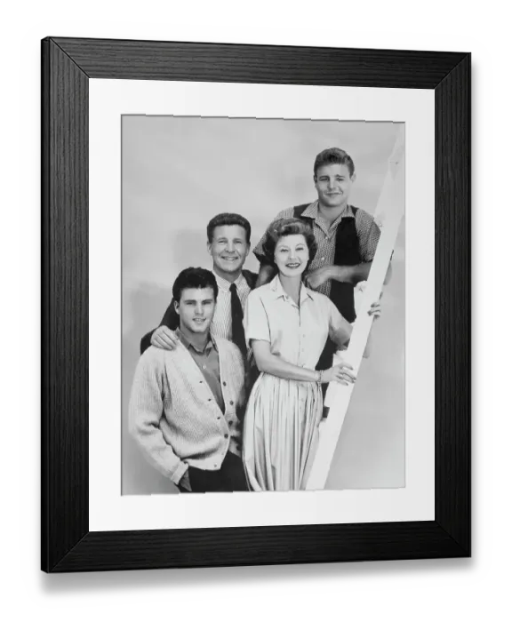 Framed Print : Ozzie and Harriet Cast Posing Framed Print : Ozzie and Harriet Cast Posing