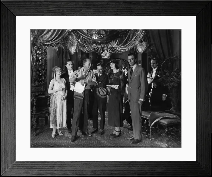Framed Print : Charlie Chaplin and Production Crew Framed Print : Charlie Chaplin and Production Crew