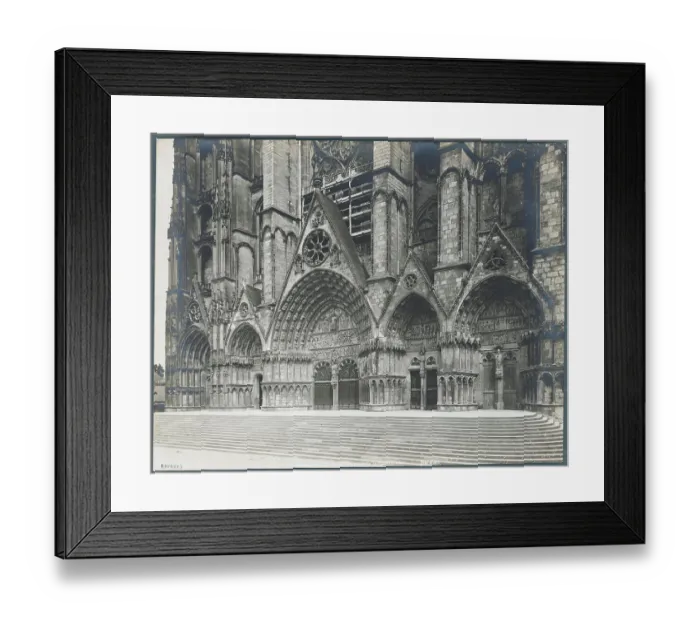 Framed Print : Exterior Entrance at Bourges Cathedral Framed Print : Exterior Entrance at Bourges Cathedral
