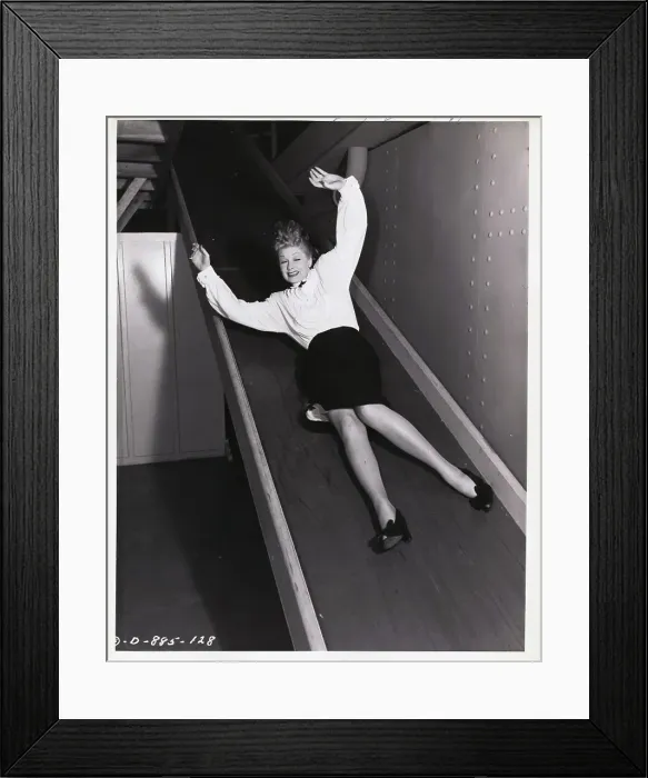 Framed Print : Actress Lucille Ball During Stunt in Movie Framed Print : Actress Lucille Ball During Stunt in Movie