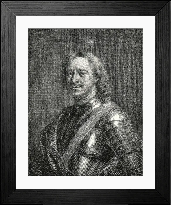 Framed Print : Engraved Portrait of Peter the Great Framed Print : Engraved Portrait of Peter the Great