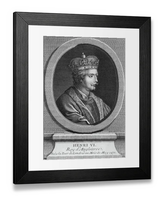 Framed Print : Oval Drawing Showing King Henri VI of England Framed Print : Oval Drawing Showing King Henri VI of England