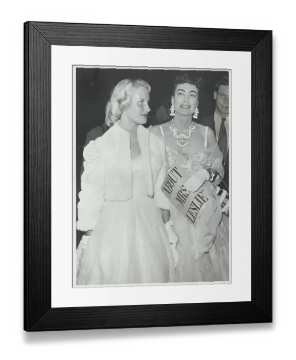 Framed Print : Joan Crawford Escorting Christian Crawford Framed Print : Joan Crawford Escorting Christian Crawford