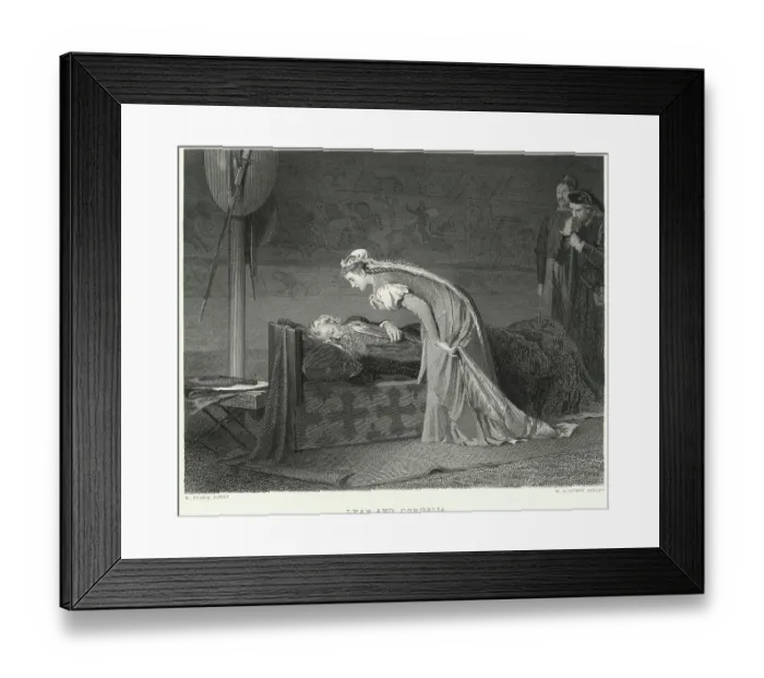 Framed Print : Cordelia Leans Over The Ailing Lear Framed Print : Cordelia Leans Over The Ailing Lear