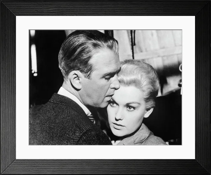 Framed Print : Actress Kim Novak and Actor Jimmy Stewart Framed Print : Actress Kim Novak and Actor Jimmy Stewart