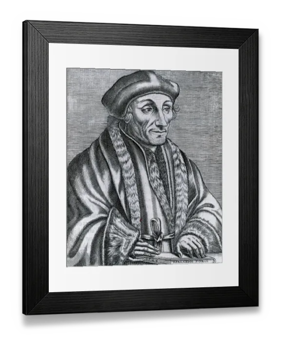 Framed Print : Early Dutch Philosopher Erasmus Desiderius Framed Print : Early Dutch Philosopher Erasmus Desiderius